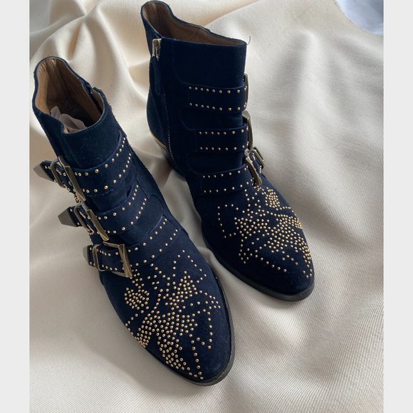 Chloe Susanna Boot in Navy Suede, size 37 - Picture 11 of 16